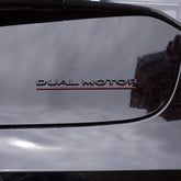 Emblema do porta-malas traseiro decalque 'motor duplo' para Tesla Todos Model 3 anos S X